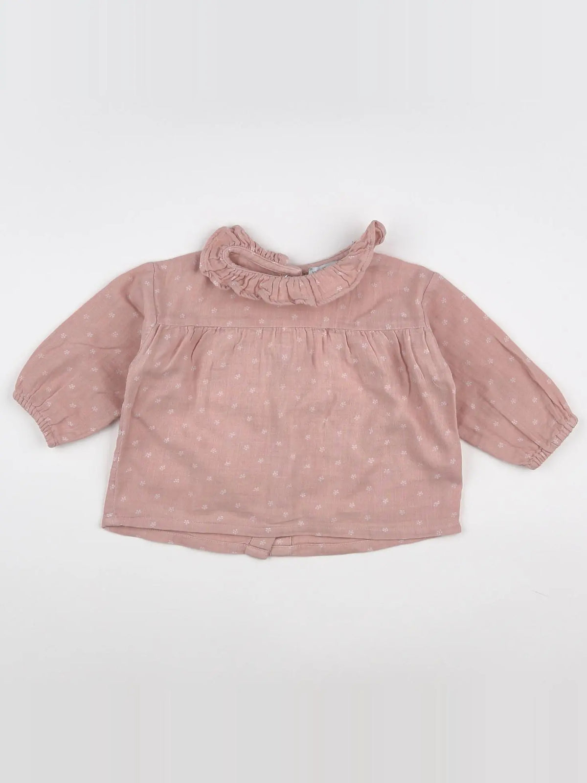 Vertbaudet - blouse rose, blanc - 6 mois