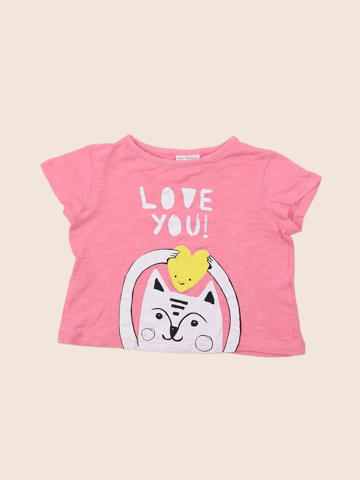 Zara - tee-shirt rose - 9/12 mois