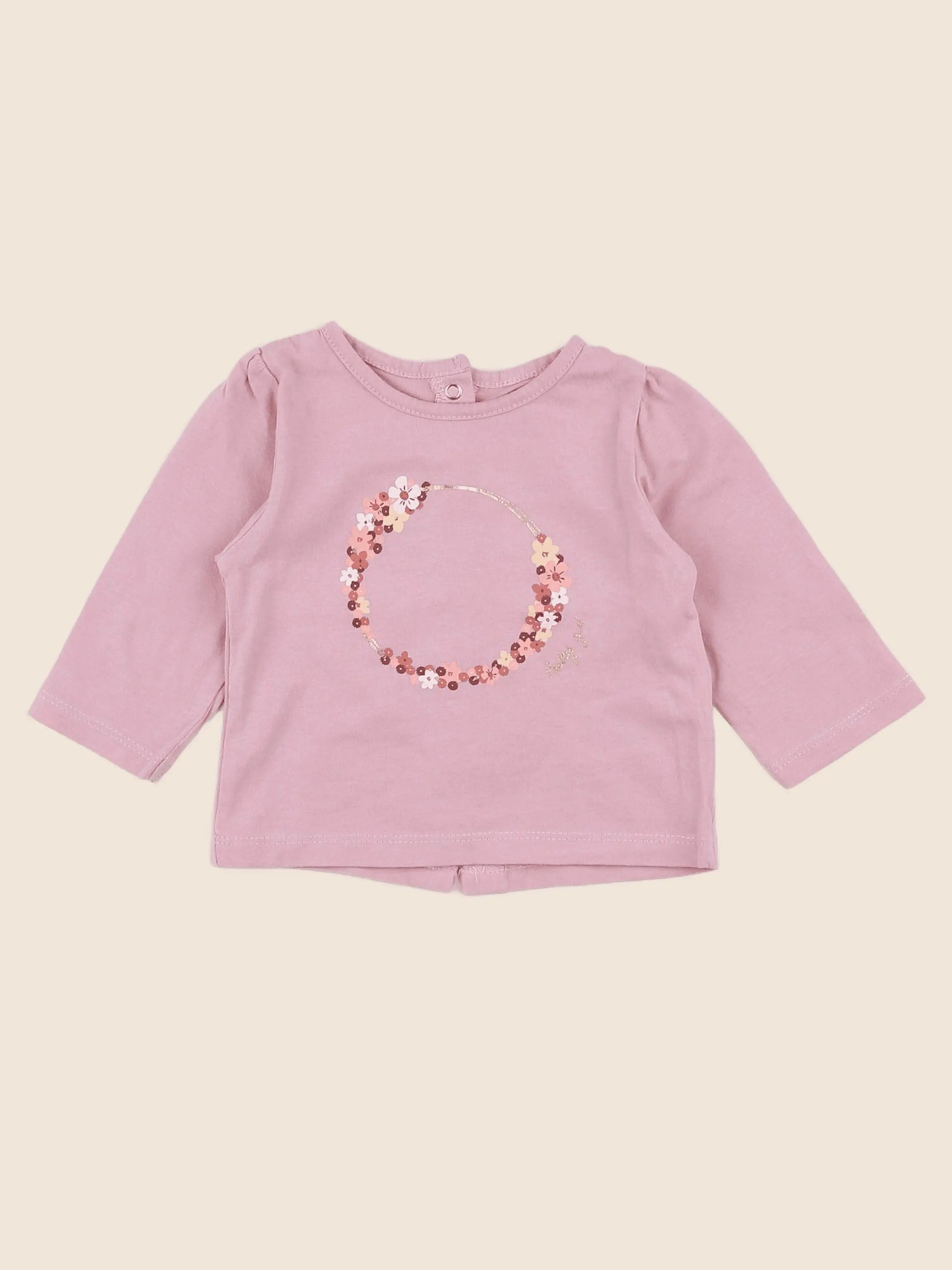 Vertbaudet - tee-shirt rose - 3 mois