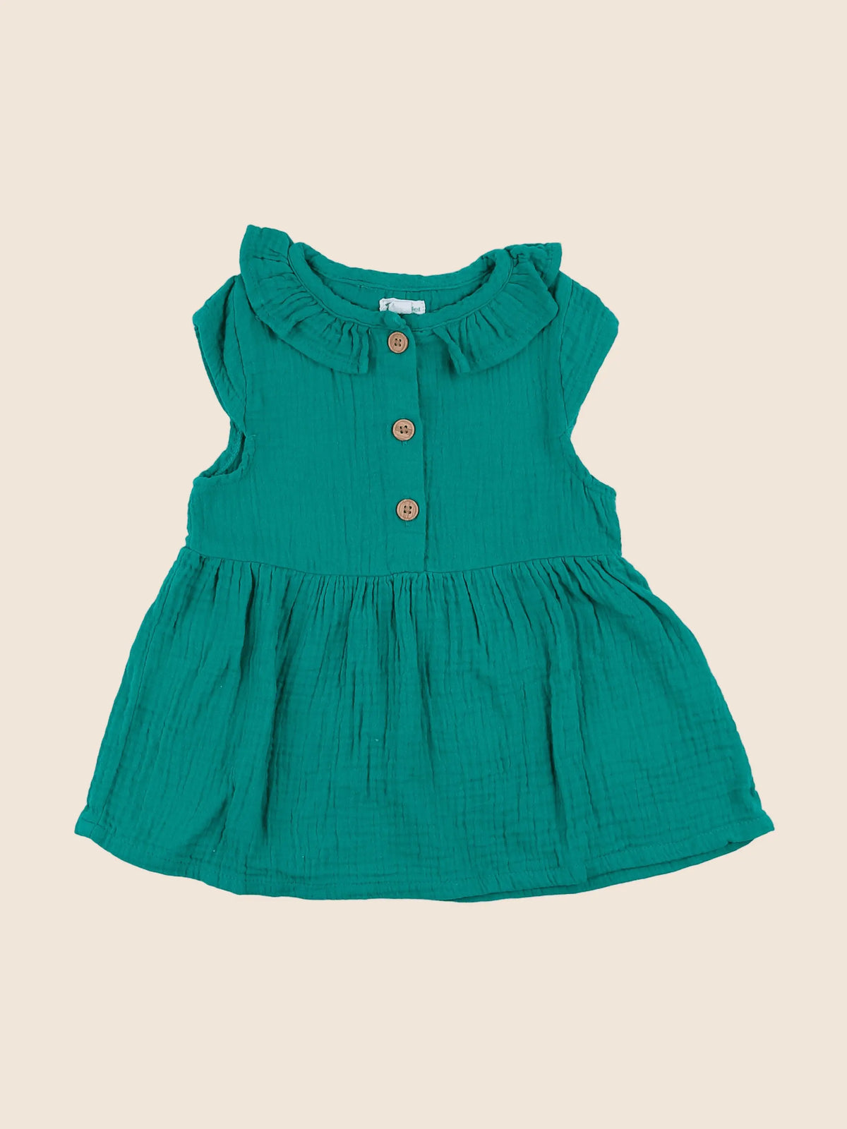 Vertbaudet - robe vert - 9 mois