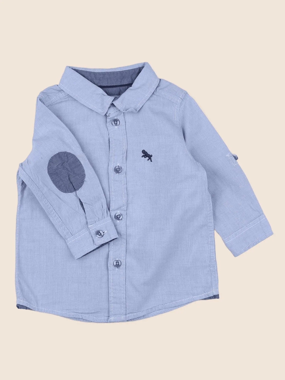 H&M - chemise bleu - 3/6 mois