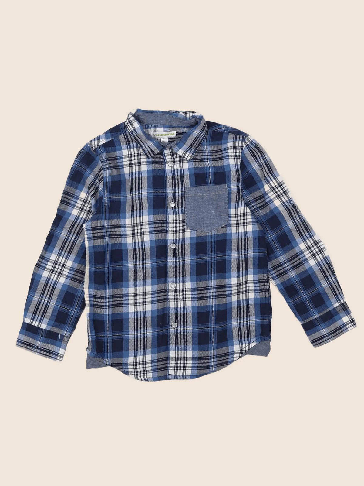 Vertbaudet - chemise bleu - 8 ans