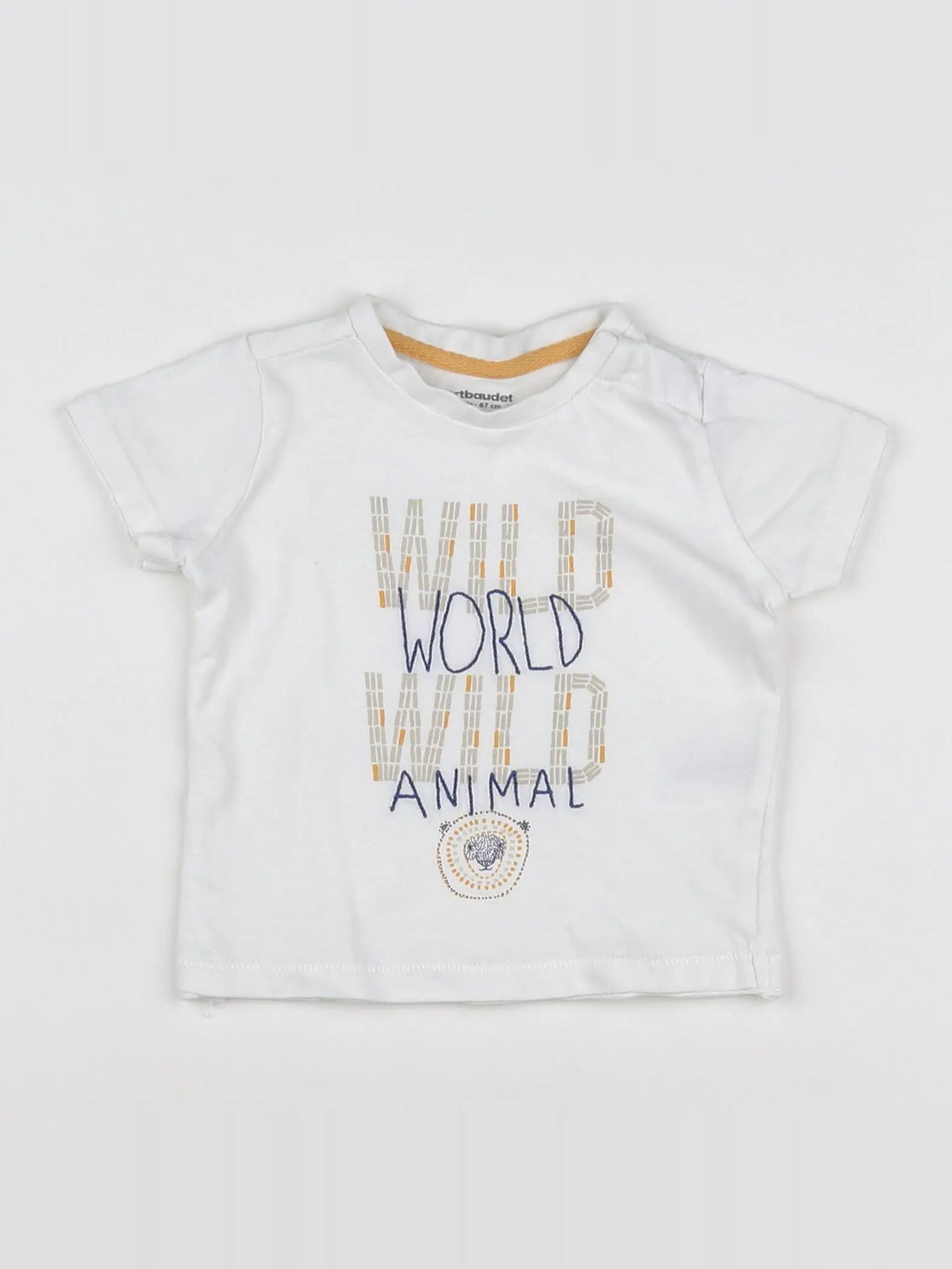 Vertbaudet - tee-shirt blanc - 6 mois