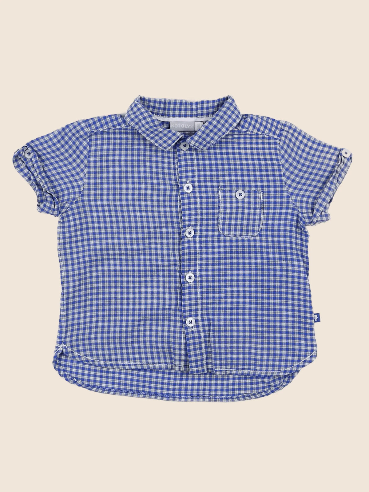 Natalys - chemise bleu - 9 mois