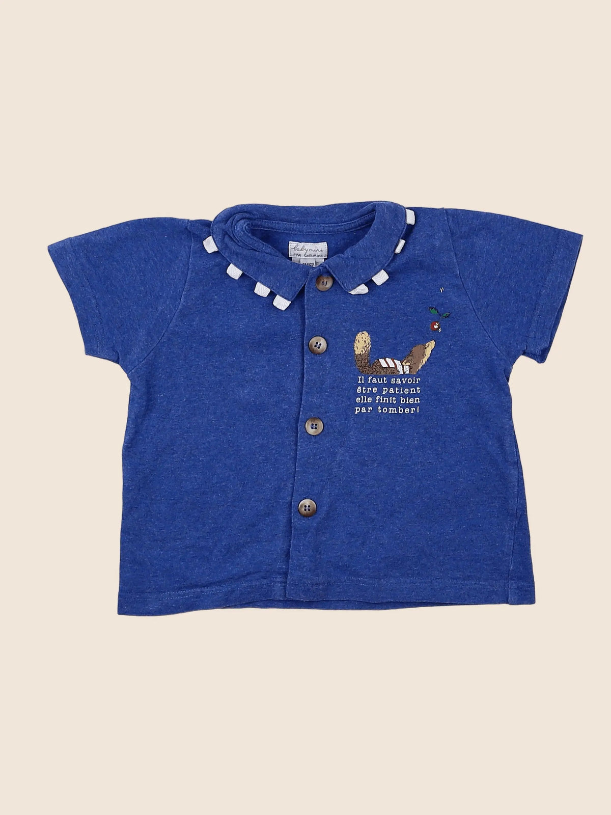 Catimini - polo bleu - 6 mois