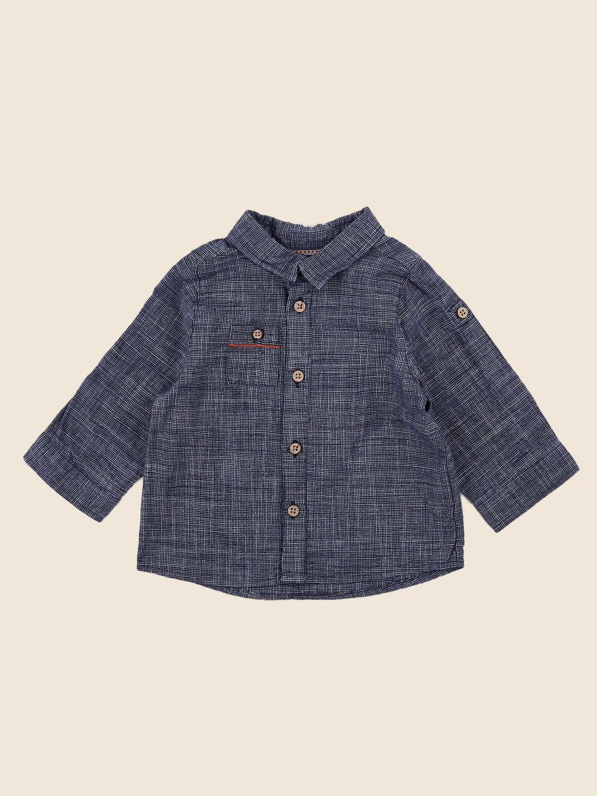 Tape à l'oeil - chemise bleu - 9 mois
