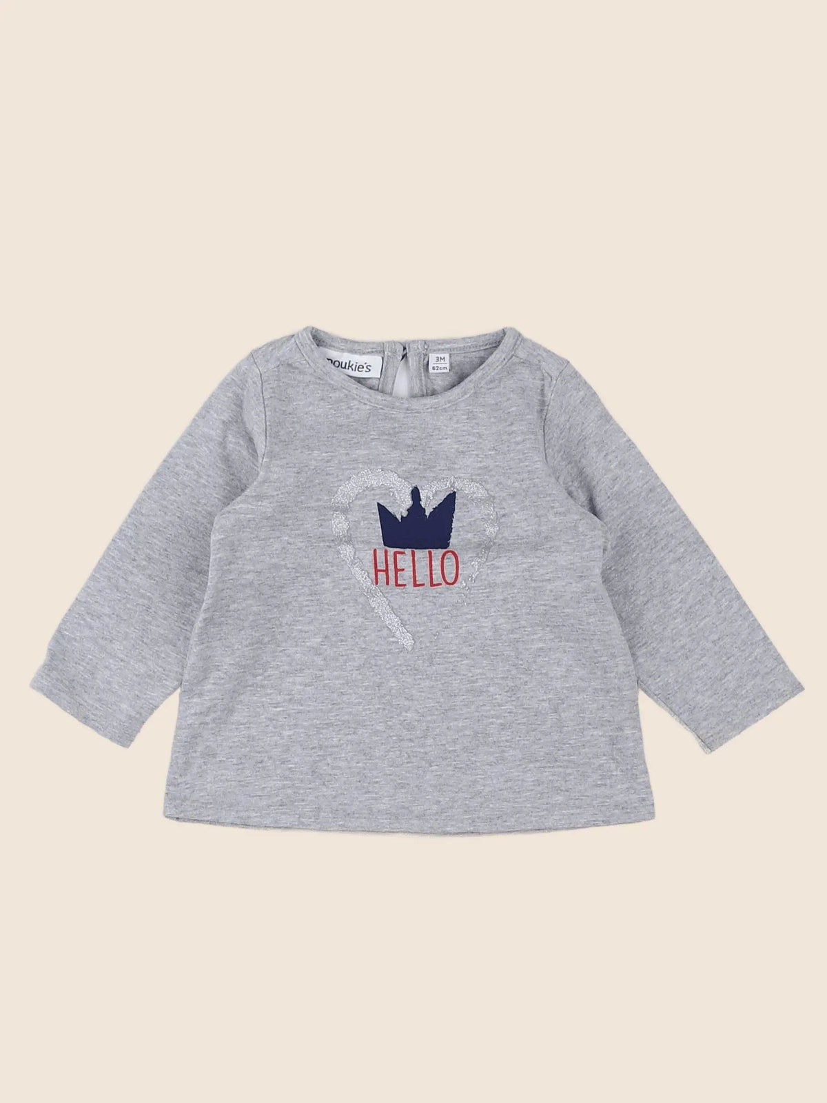 Noukie's - tee-shirt gris, bleu - 3 mois