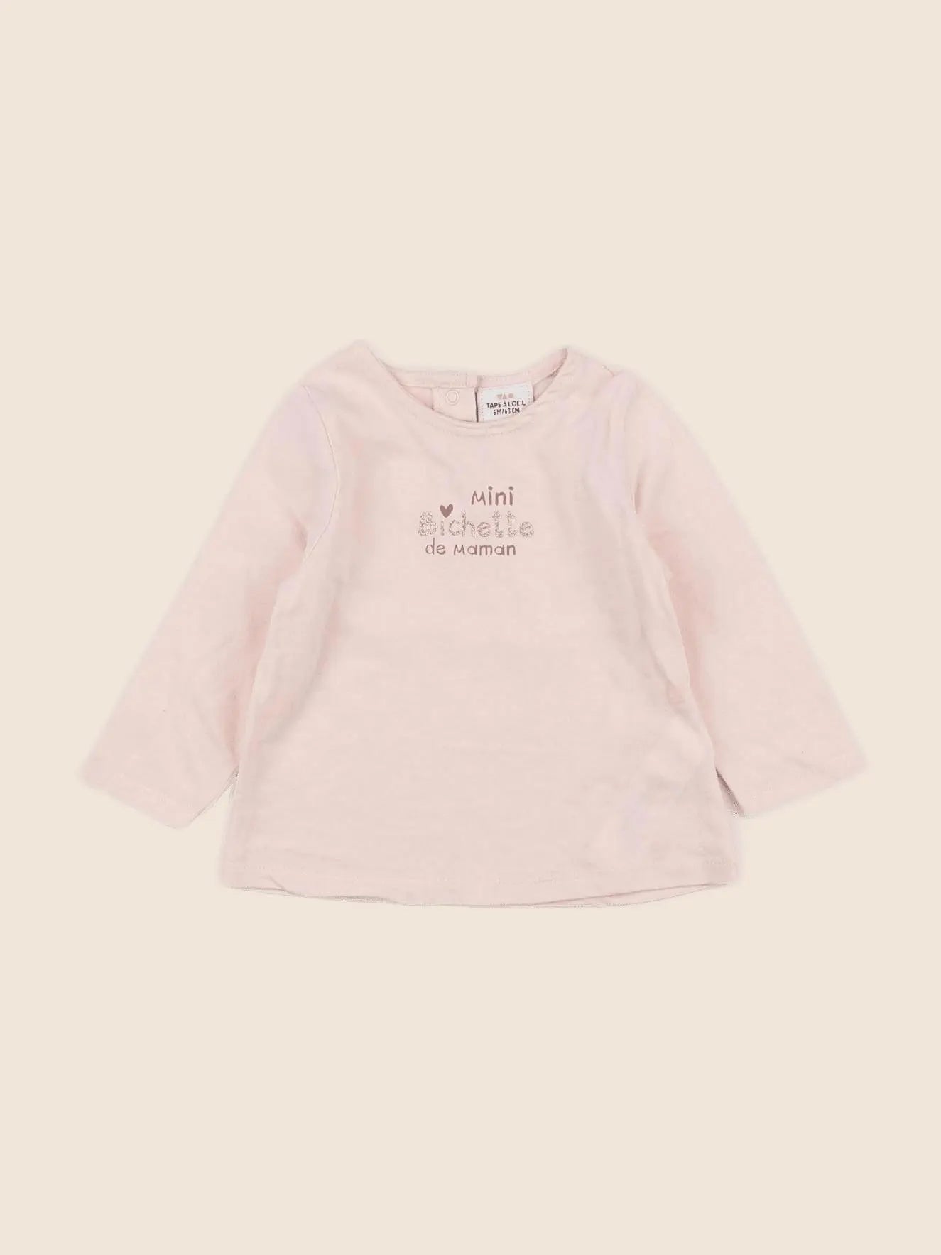 Tape à l'oeil - tee-shirt rose - 6 mois