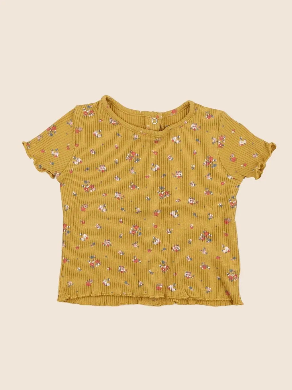Vertbaudet - tee-shirt jaune - 6 mois
