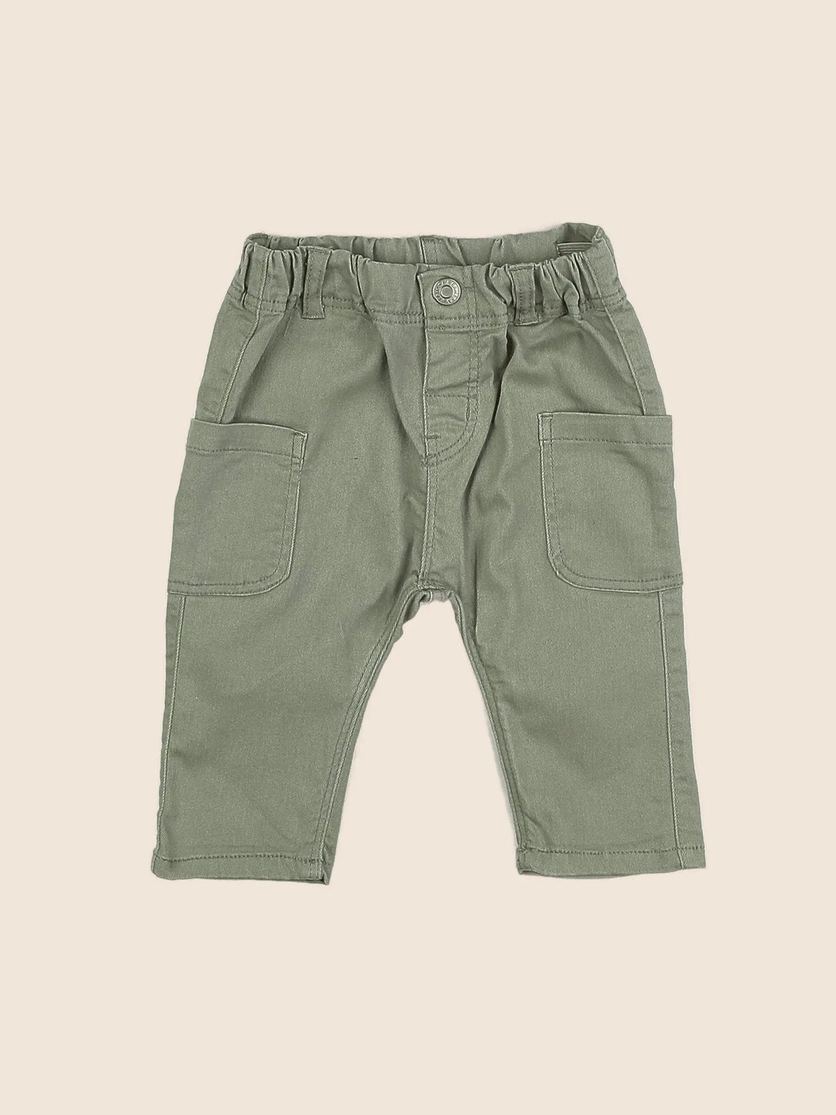 H&M - pantalon vert - 3/6 mois
