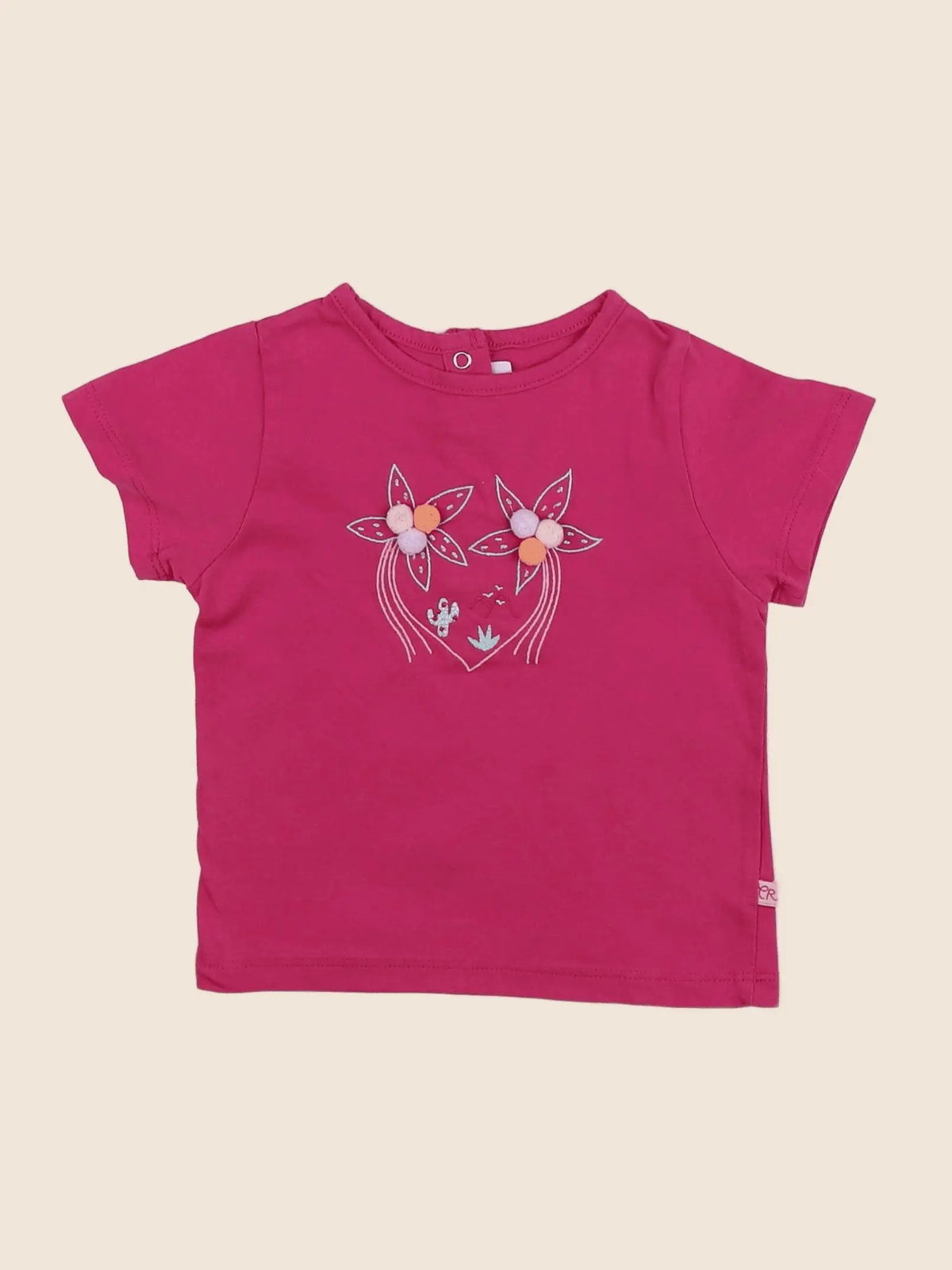 Cadet Rousselle - tee-shirt rose - 12 mois