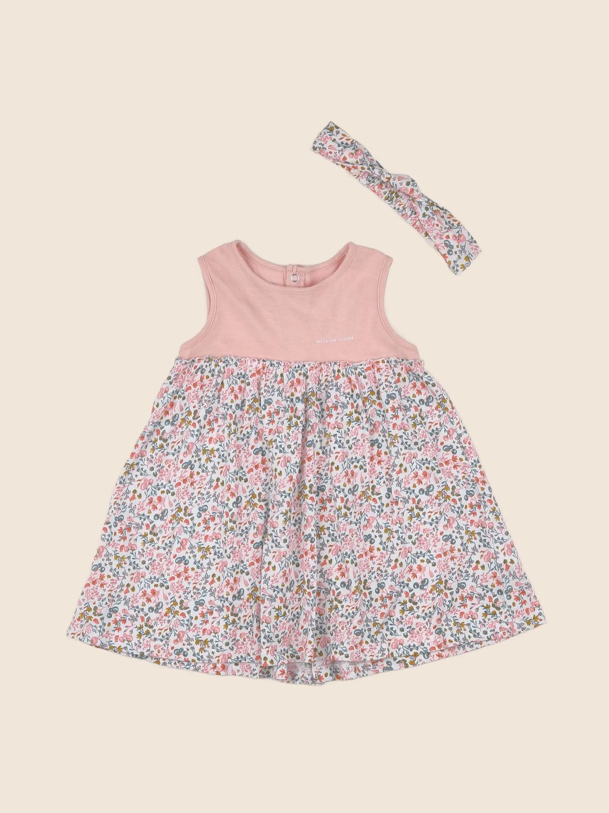 Vertbaudet - robe rose - 12 mois