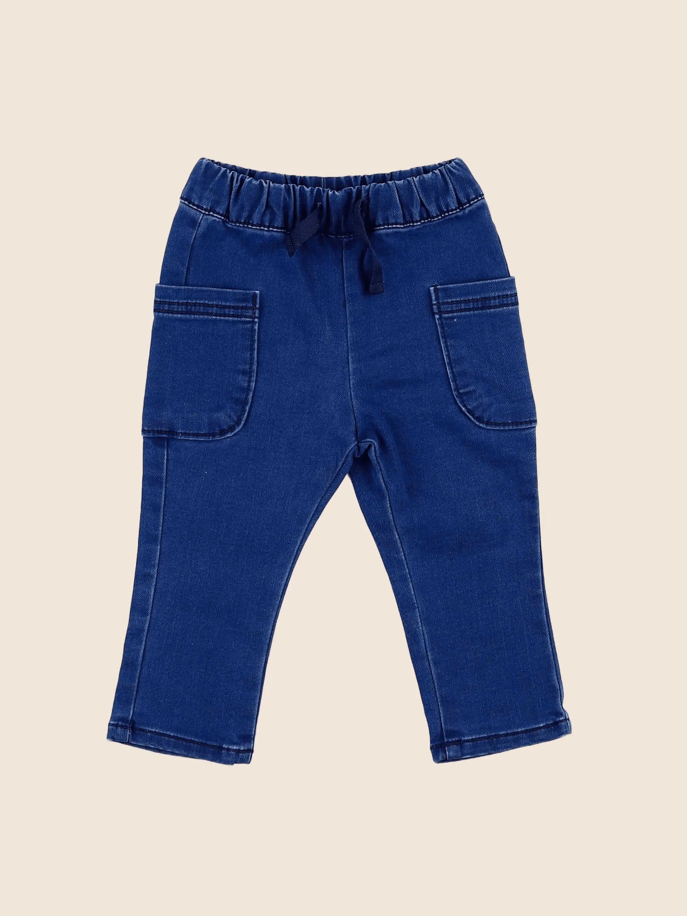 Vertbaudet - pantalon bleu - 9 mois