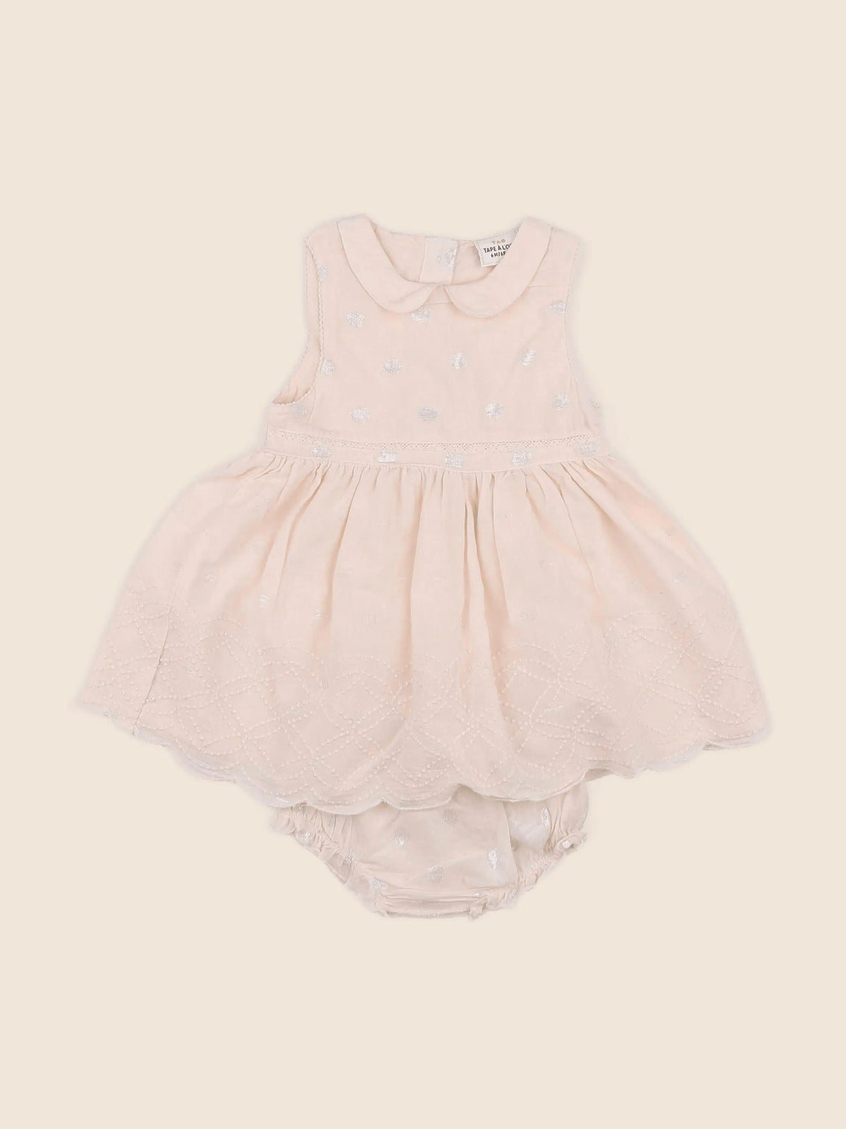 Tape à l'oeil - robe beige, argent - 6 mois