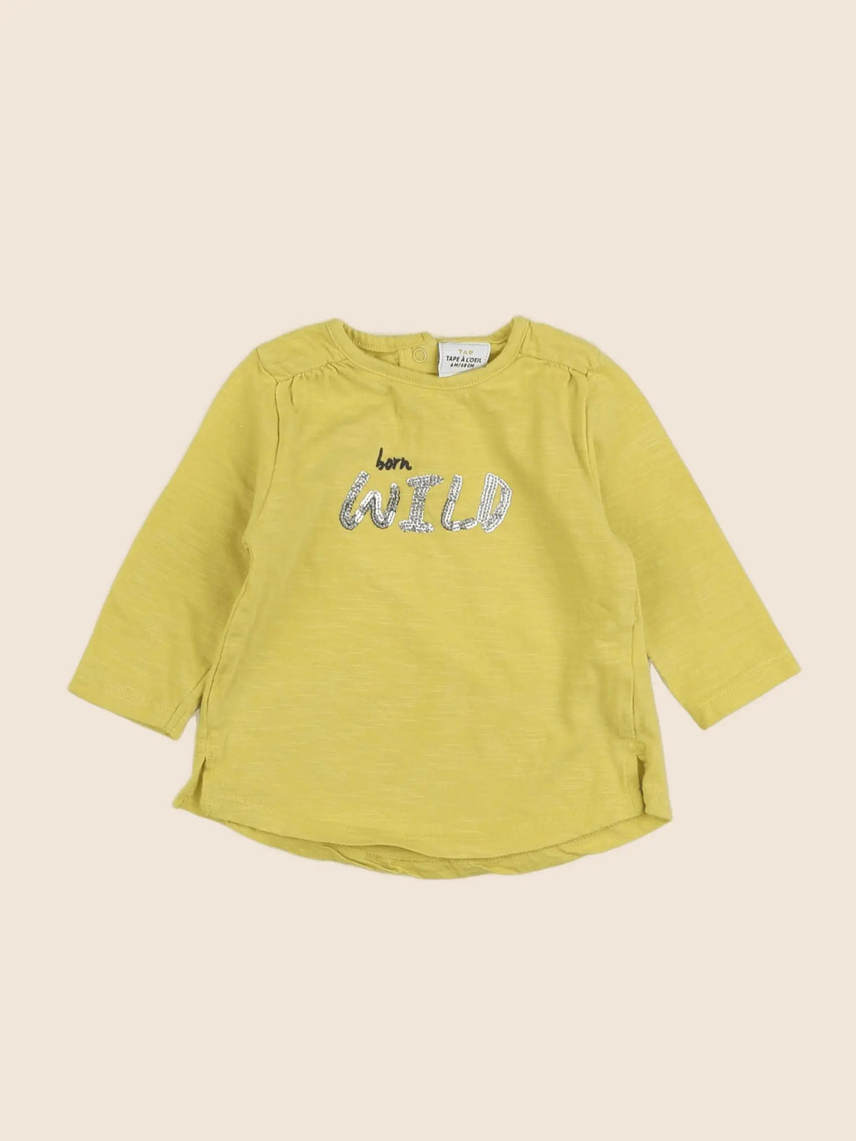 Tape à l'oeil - tee-shirt jaune - 6 mois