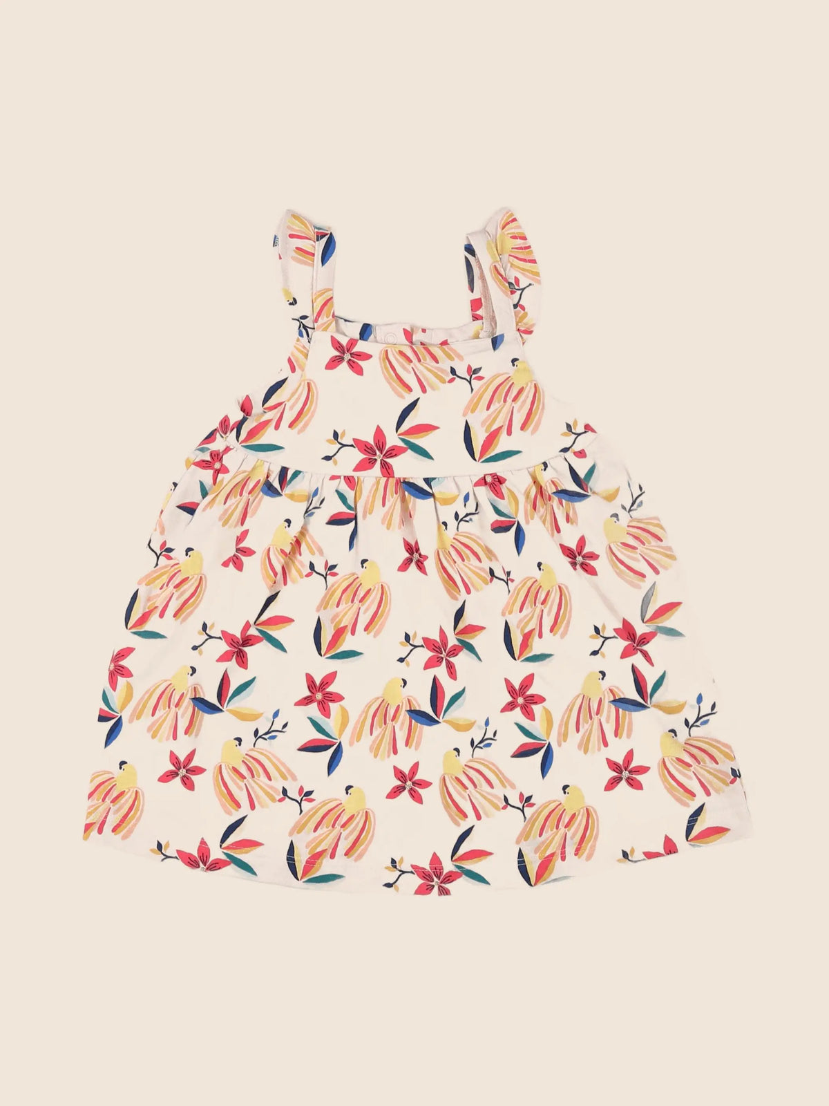 Tape à l'oeil - robe coton beige, multicolore - 12 mois