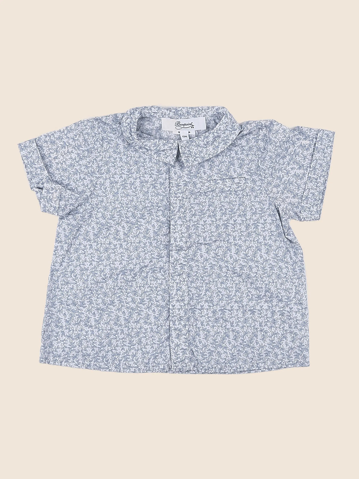 Bonpoint - chemise bleu - 12 mois