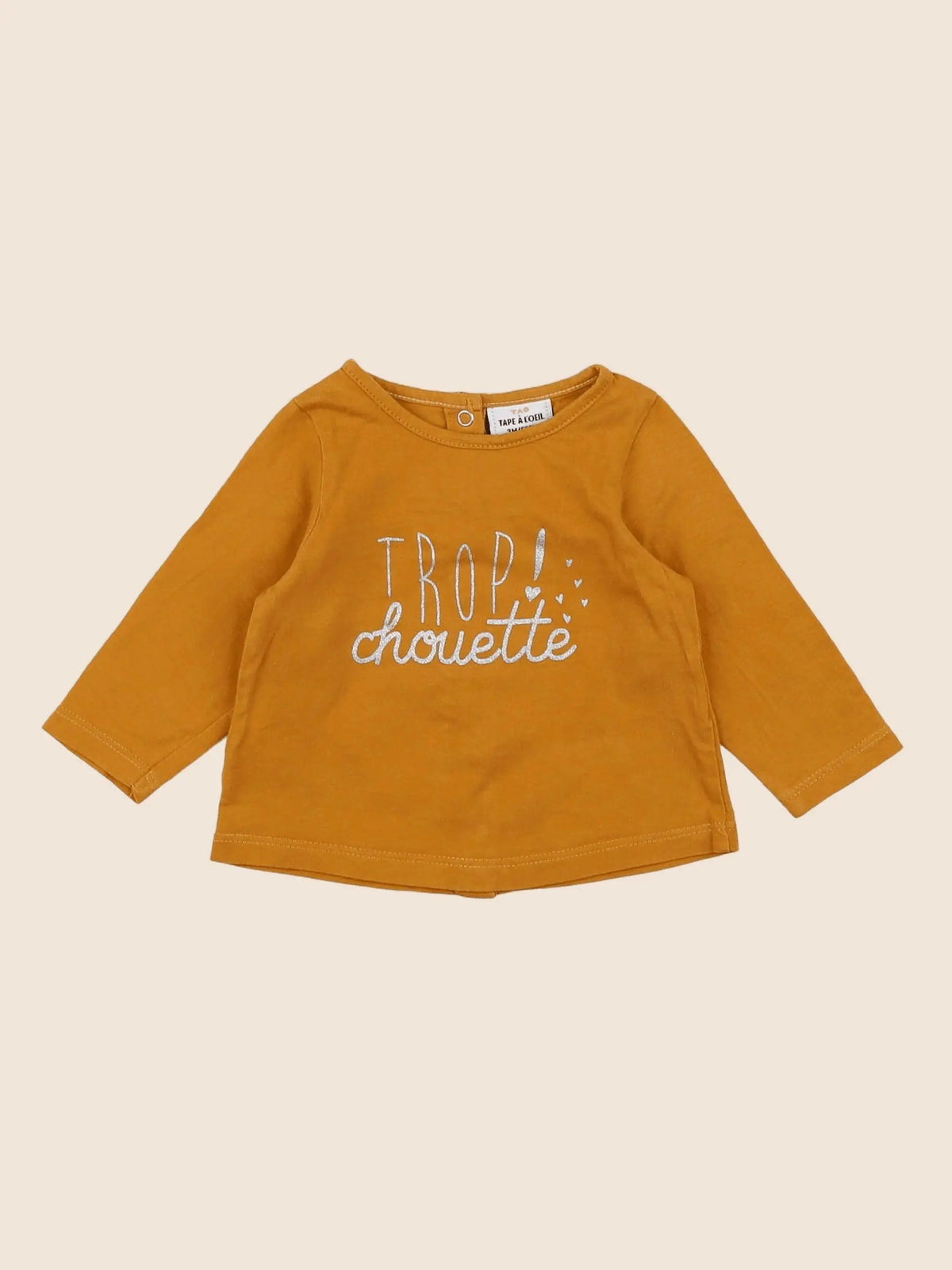 Tape à l'oeil - tee-shirt jaune, argent - 3 mois
