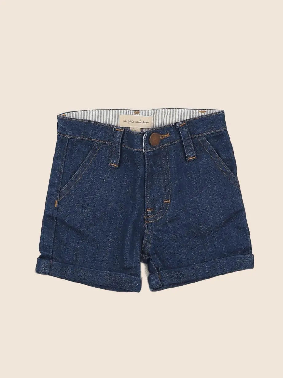 La Petite Collection - short bleu - 6 mois