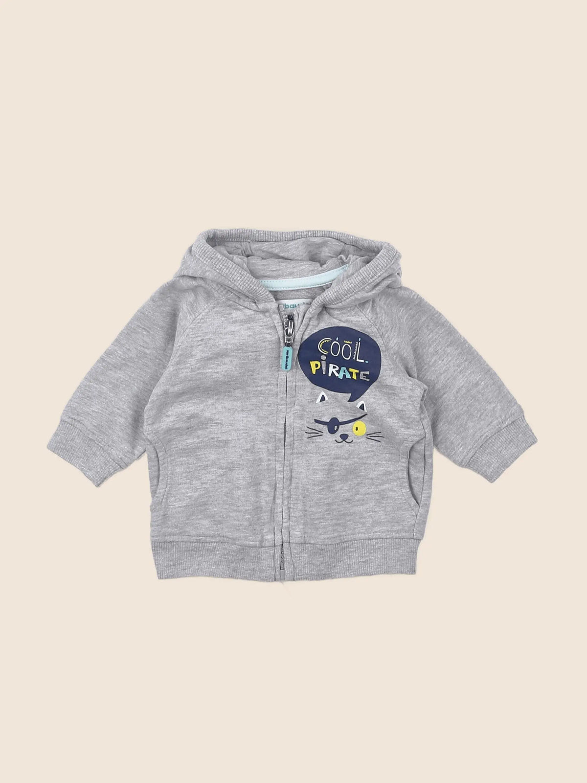 Vertbaudet - sweat gris - 3 mois