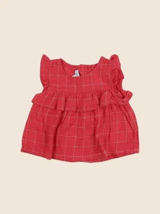Absorba - blouse rouge, argent - 9 mois