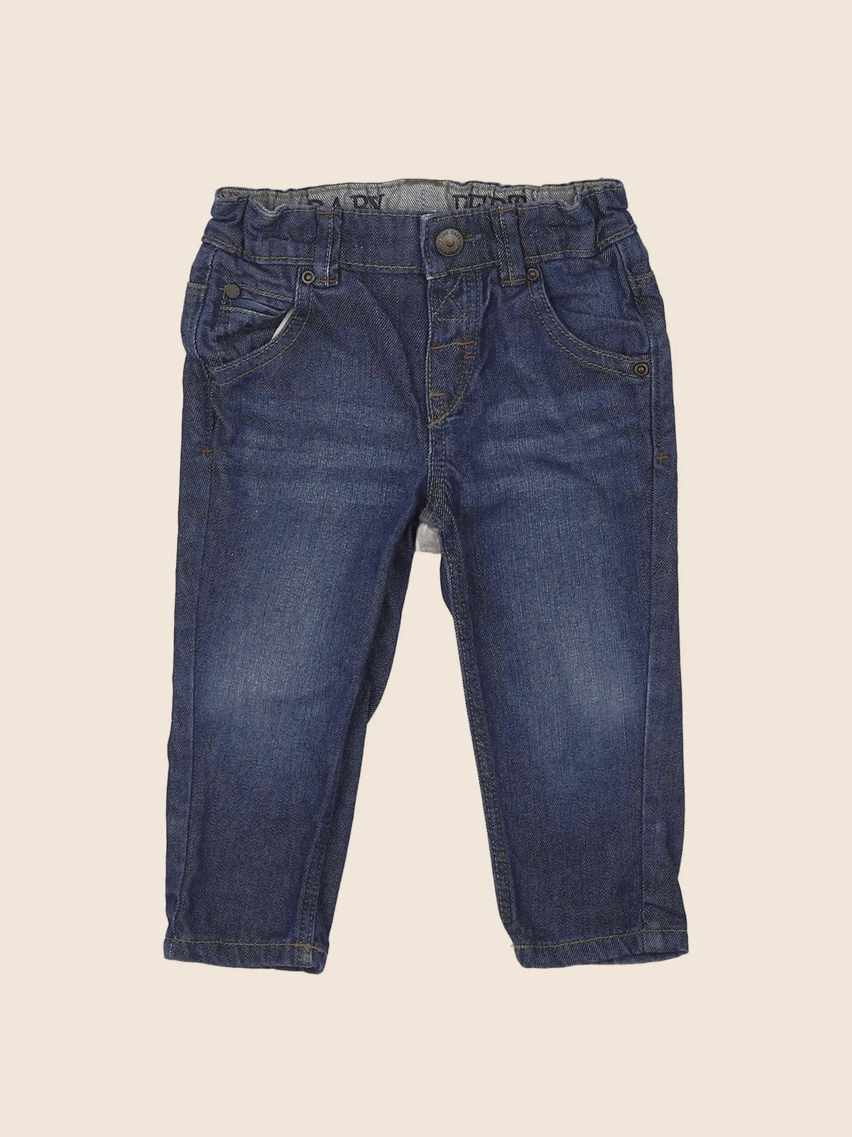 H&M - jean bleu - 6/9 mois