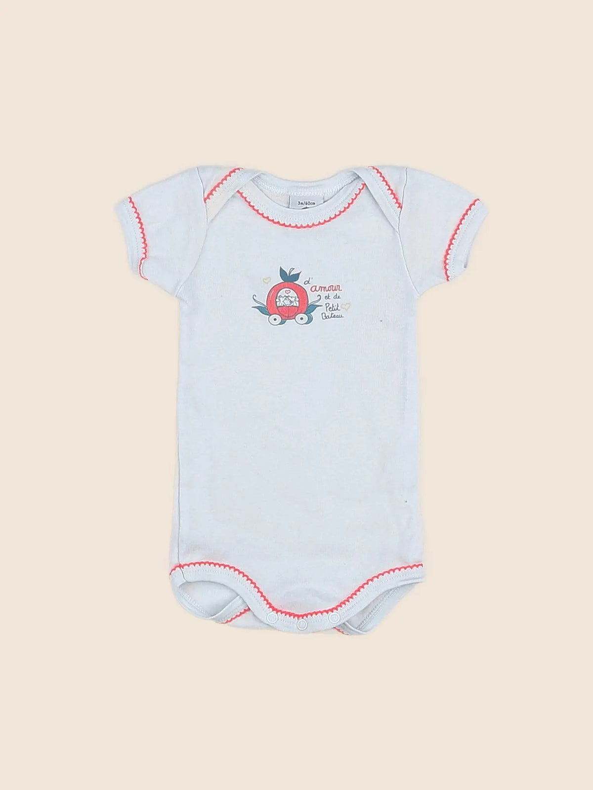 Petit Bateau - body vert - 3 mois