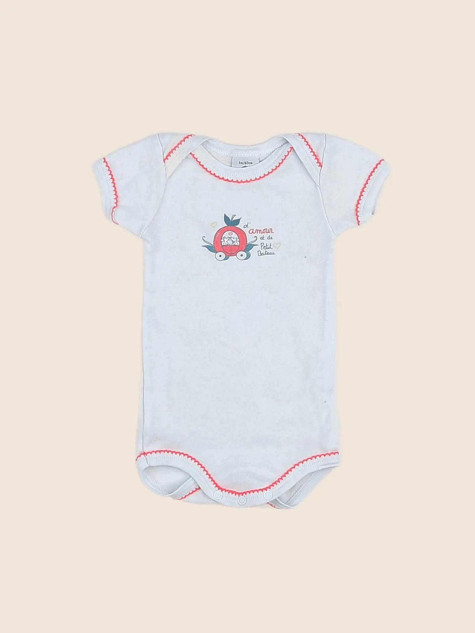 Petit Bateau - body vert - 3 mois
