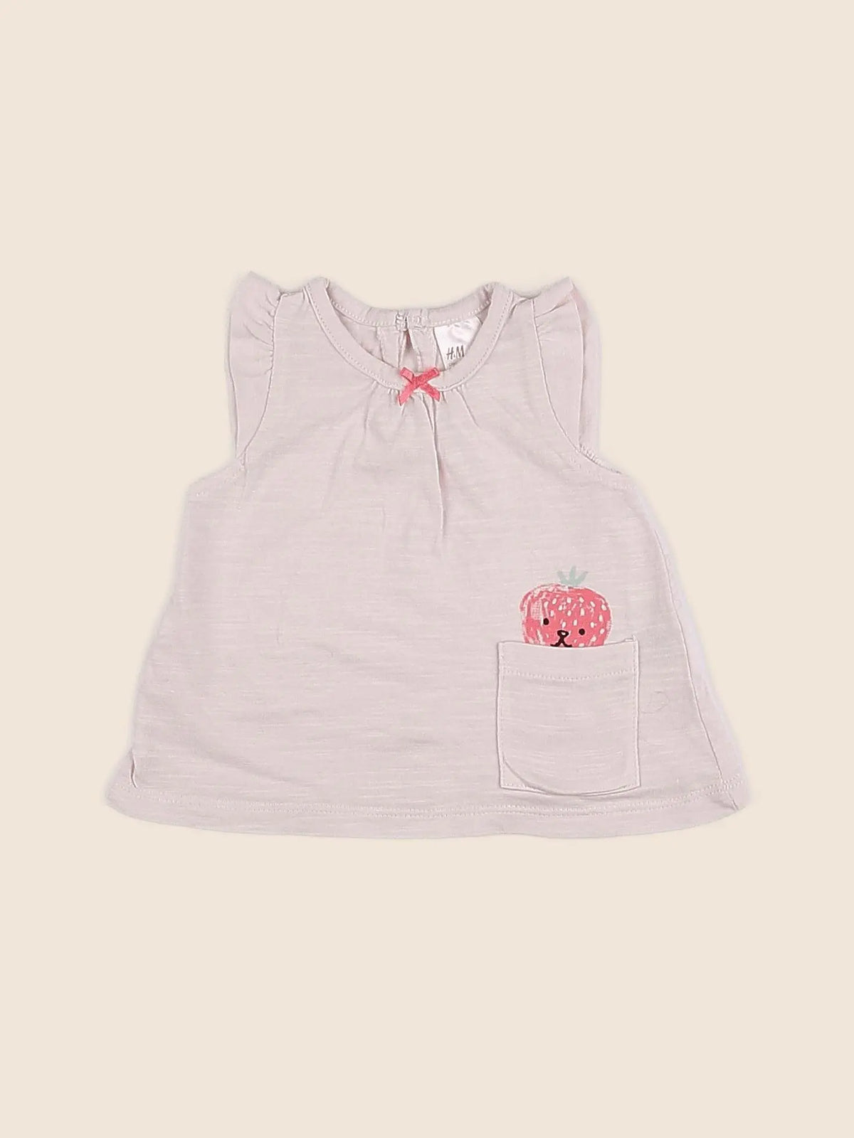 H&M - tee-shirt rose - 0/1 mois