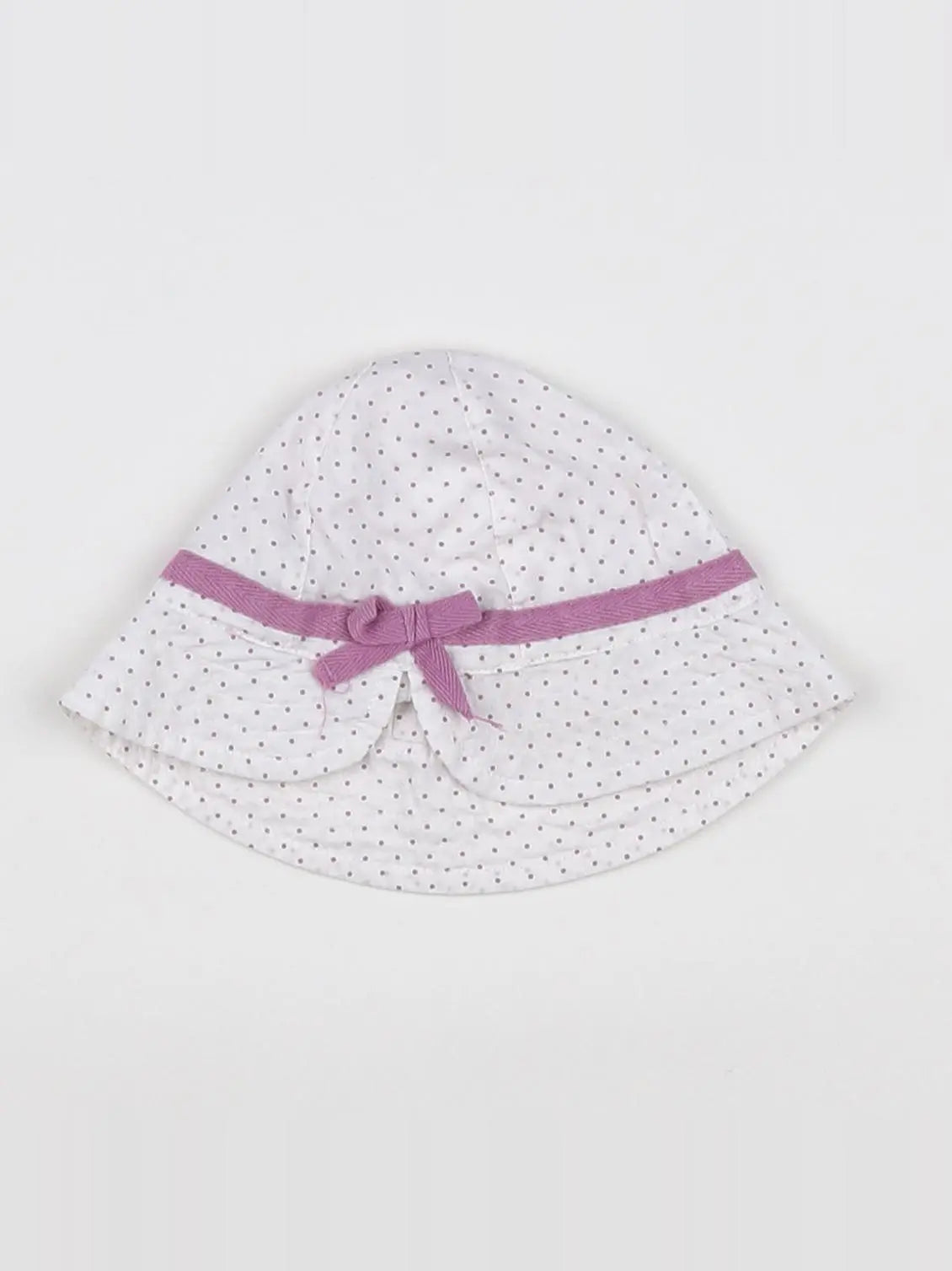 Vertbaudet - chapeau blanc, rose - 6 mois