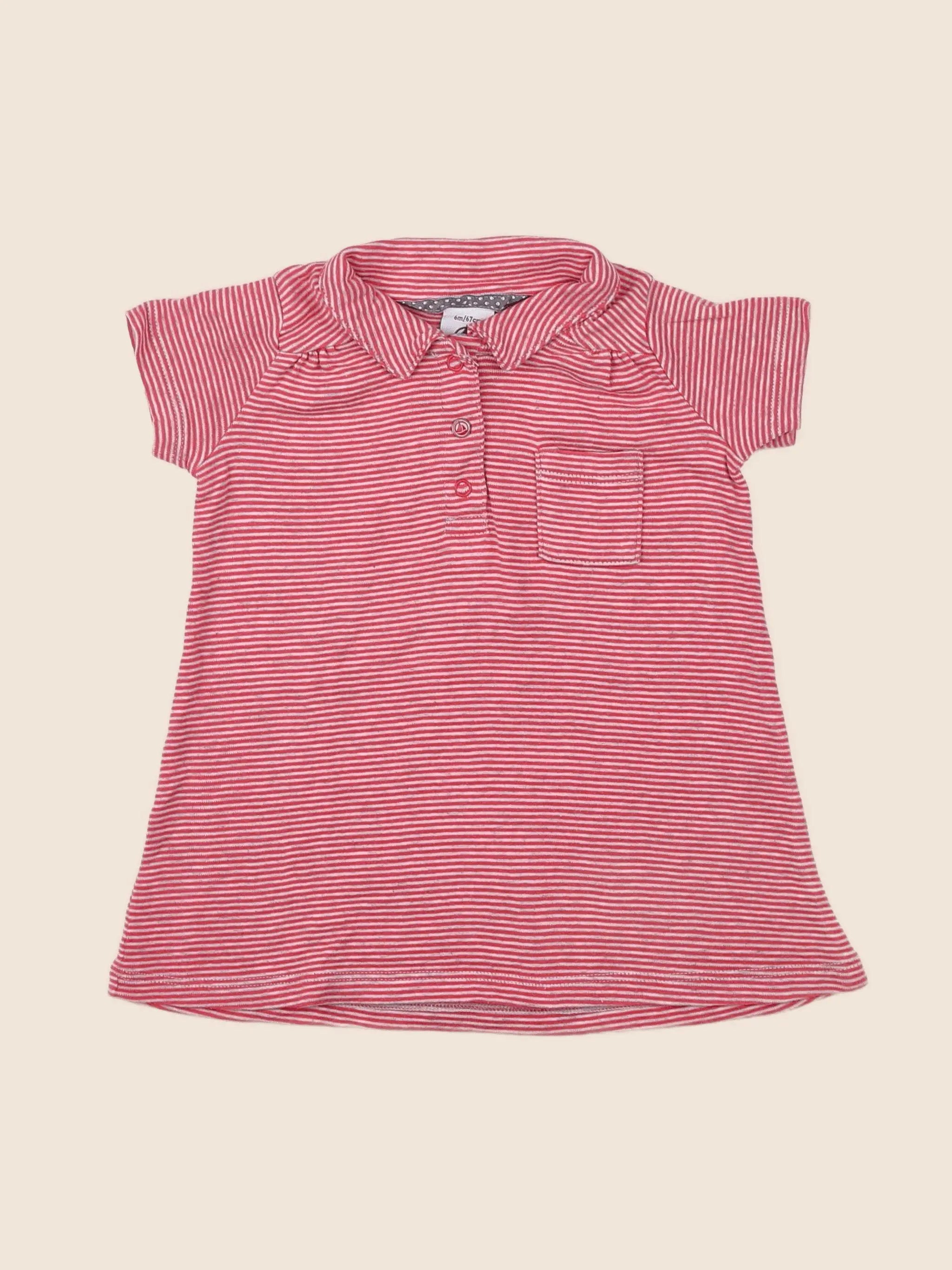 Petit Bateau - robe rose - 6 mois