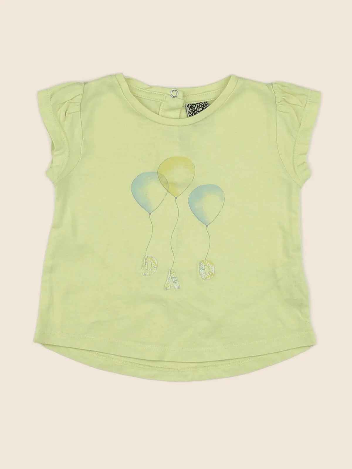 Tape à l'oeil - tee-shirt jaune - 6 mois