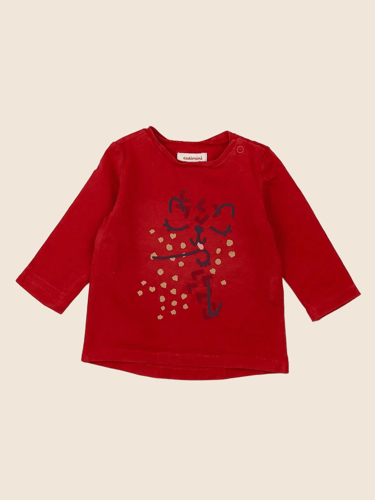 Catimini - tee-shirt rouge - 3 mois