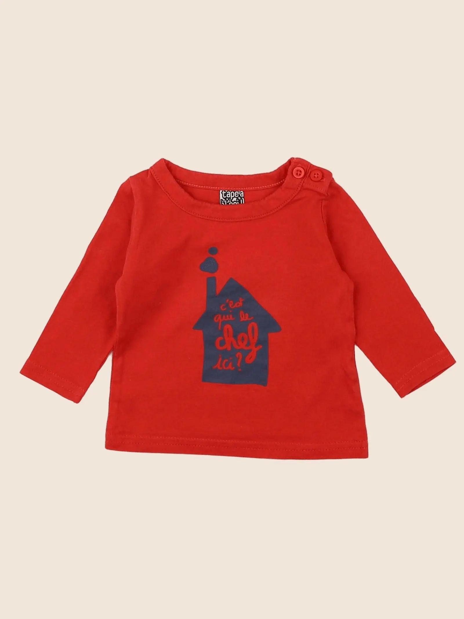 Tape à l'oeil - tee-shirt rouge - 3 mois