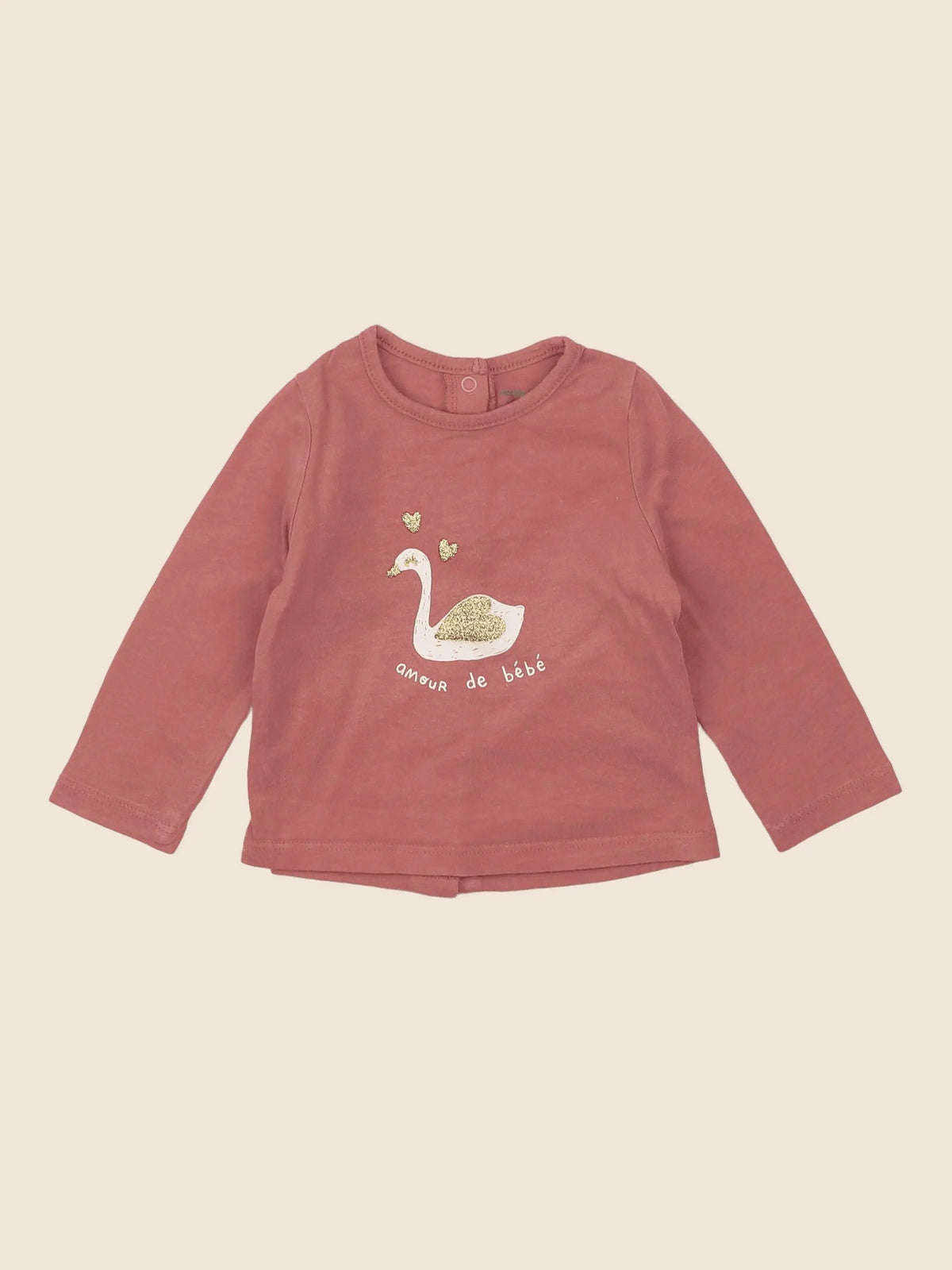 Vertbaudet - tee-shirt rose - 6 mois