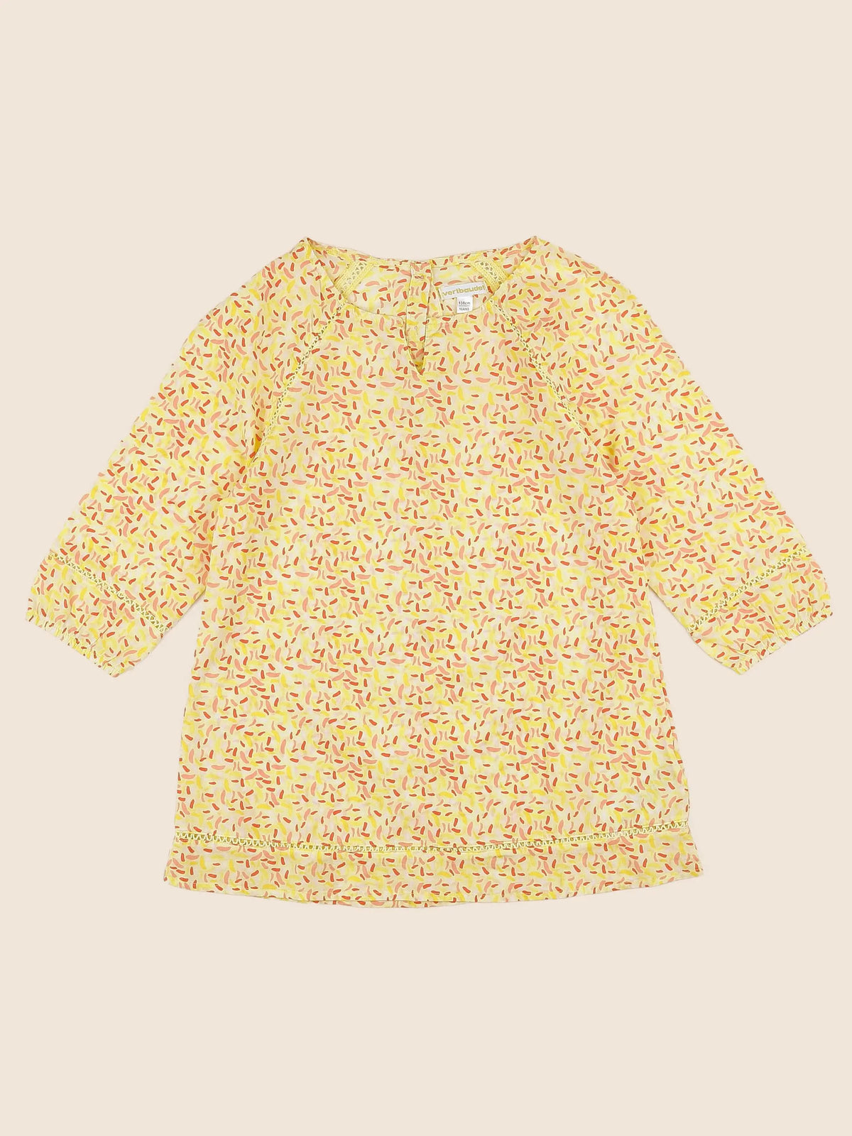 Vertbaudet - robe jaune - 10 ans