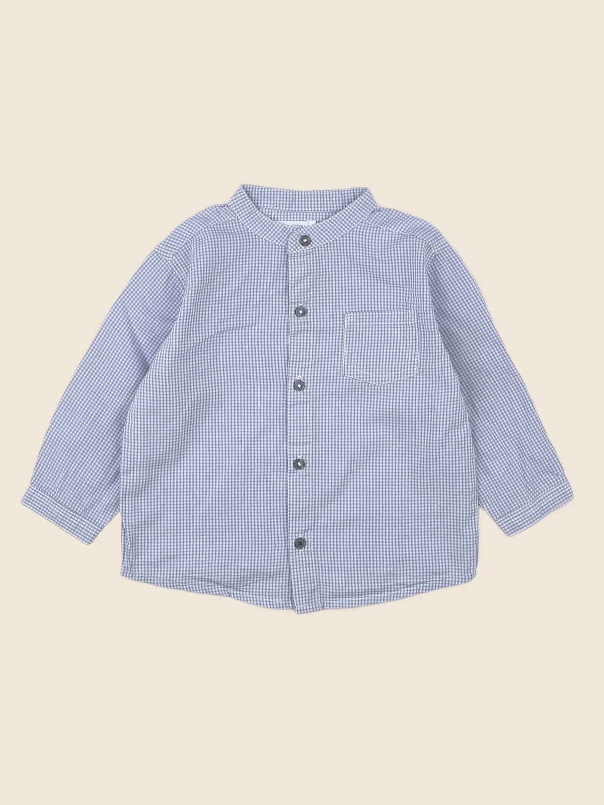 Boutchou - chemise bleu - 12 mois