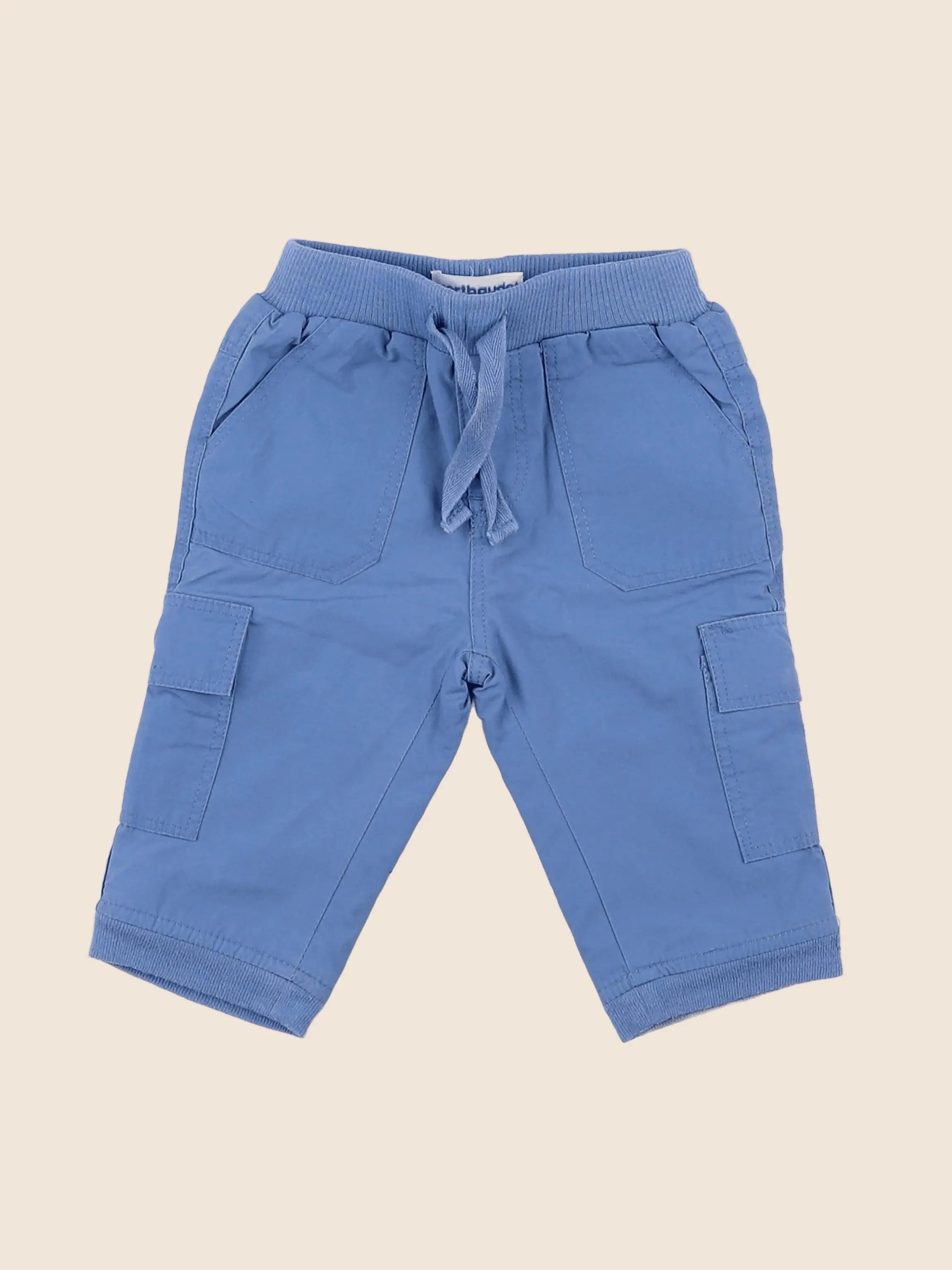 Vertbaudet - pantalon doublé bleu - 3 mois