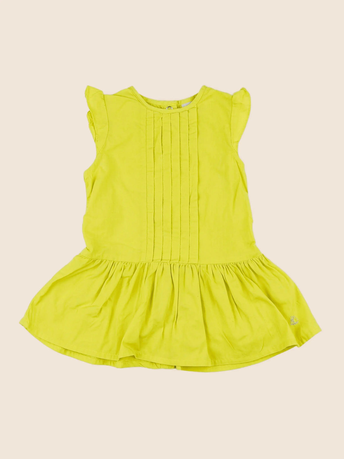 Petit Bateau - robe jaune - 12 mois