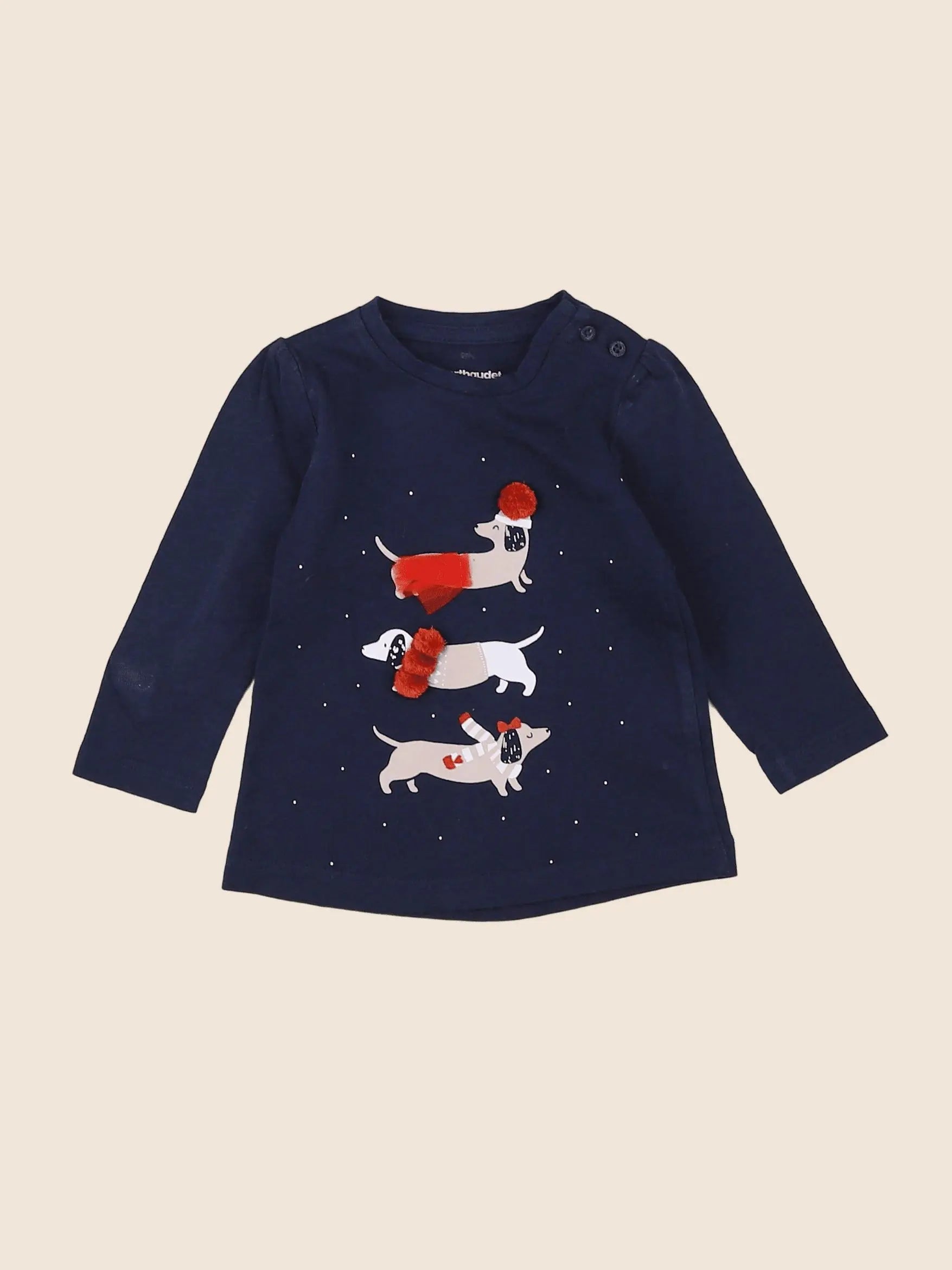 Vertbaudet - tee-shirt bleu - 3 mois