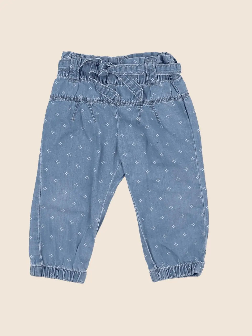 Vertbaudet - pantalon bleu - 12 mois