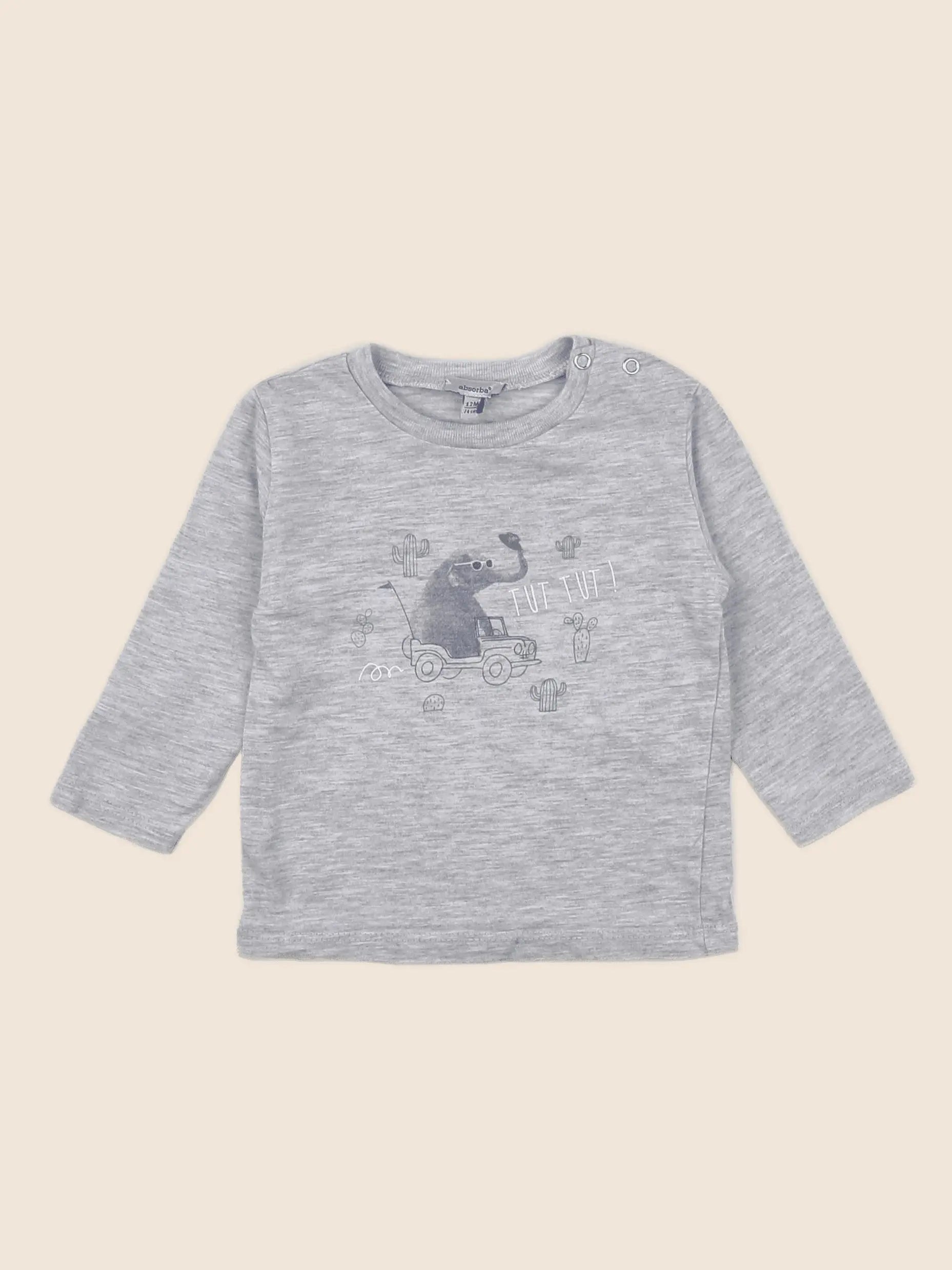 Absorba - tee-shirt gris - 12 mois