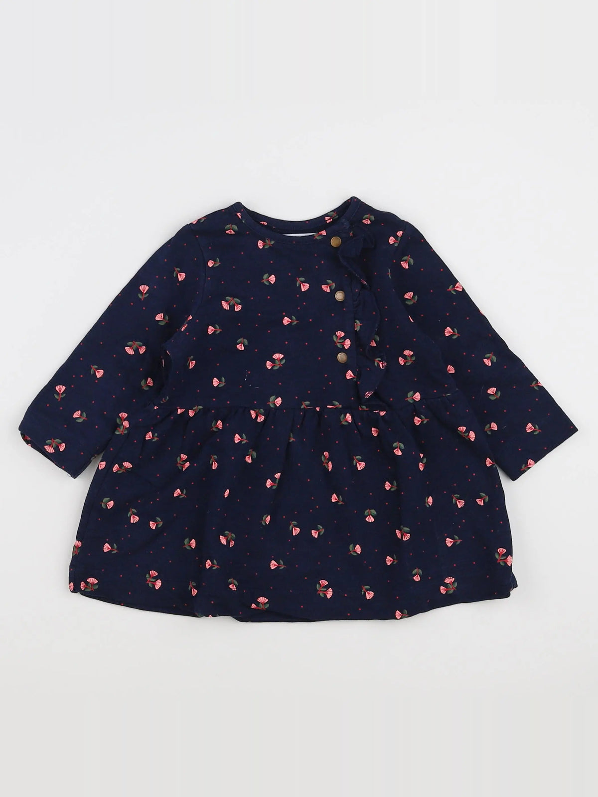 Vertbaudet - robe bleu - 9 mois