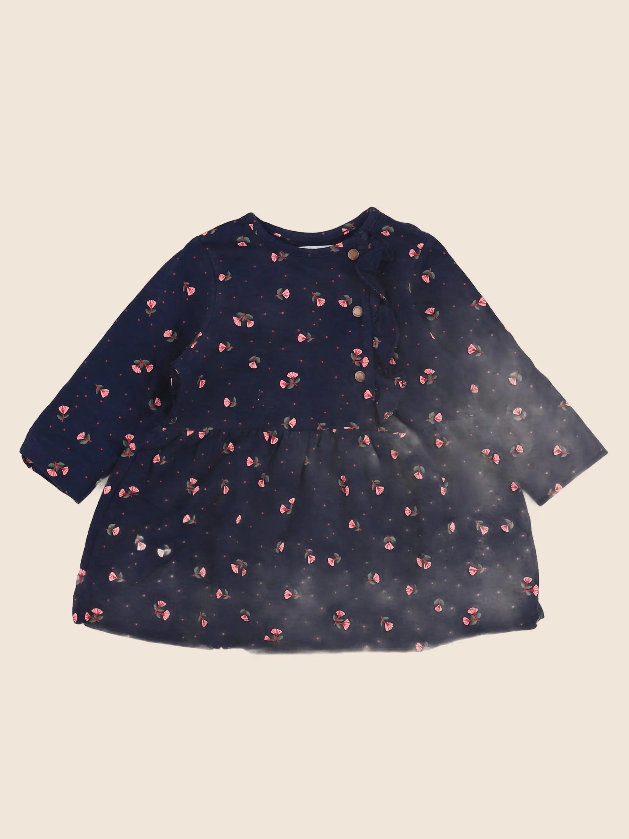 Vertbaudet - robe bleu - 9 mois