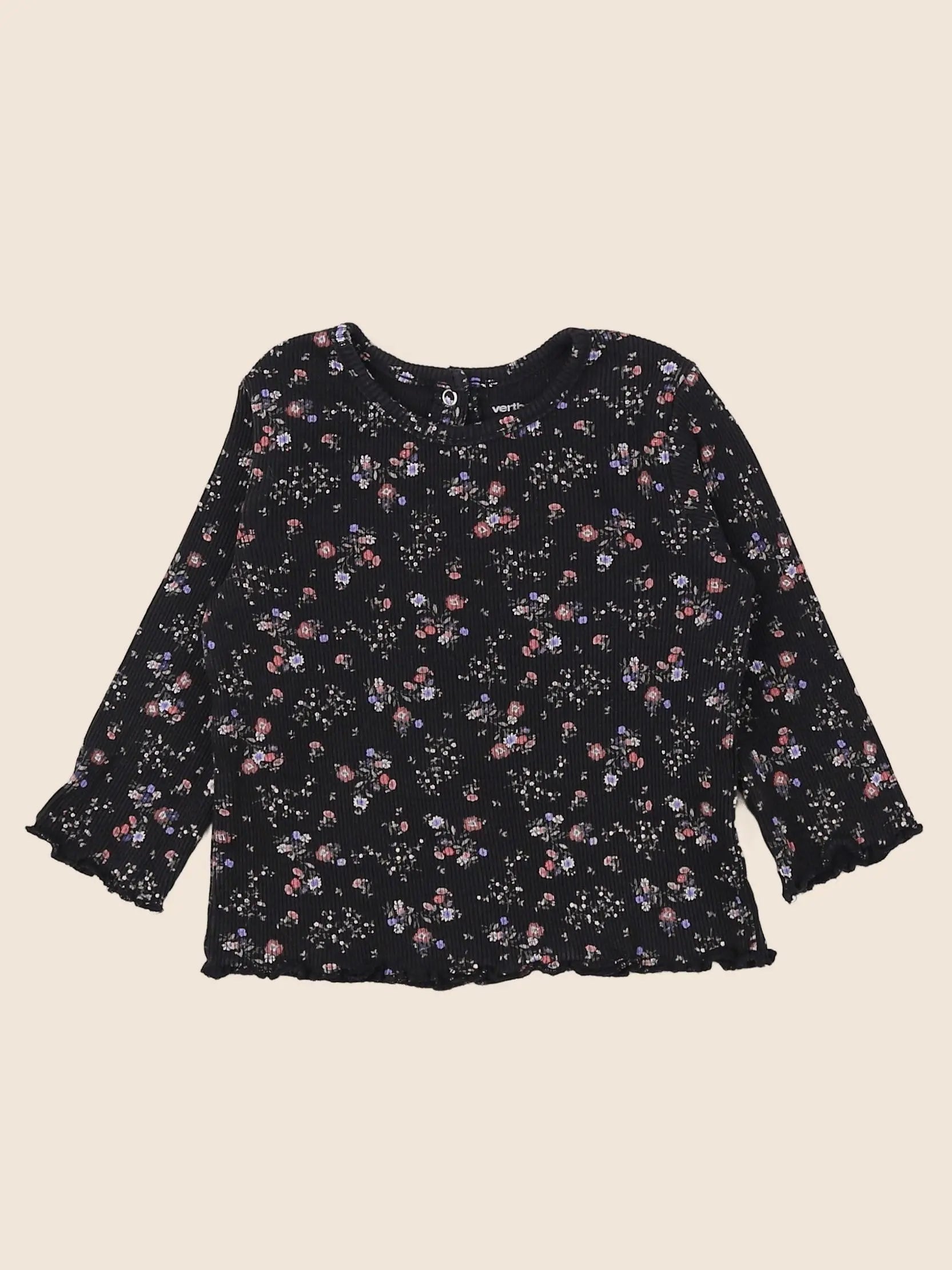 Vertbaudet - tee-shirt noir - 9 mois