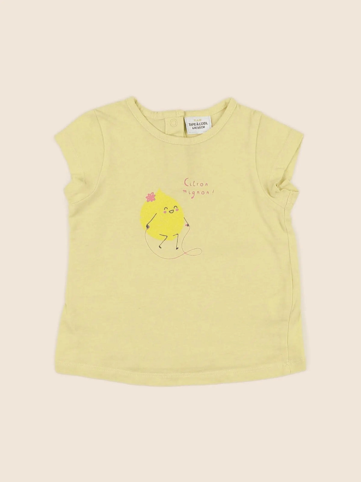 Tape à l'oeil - tee-shirt jaune - 6 mois