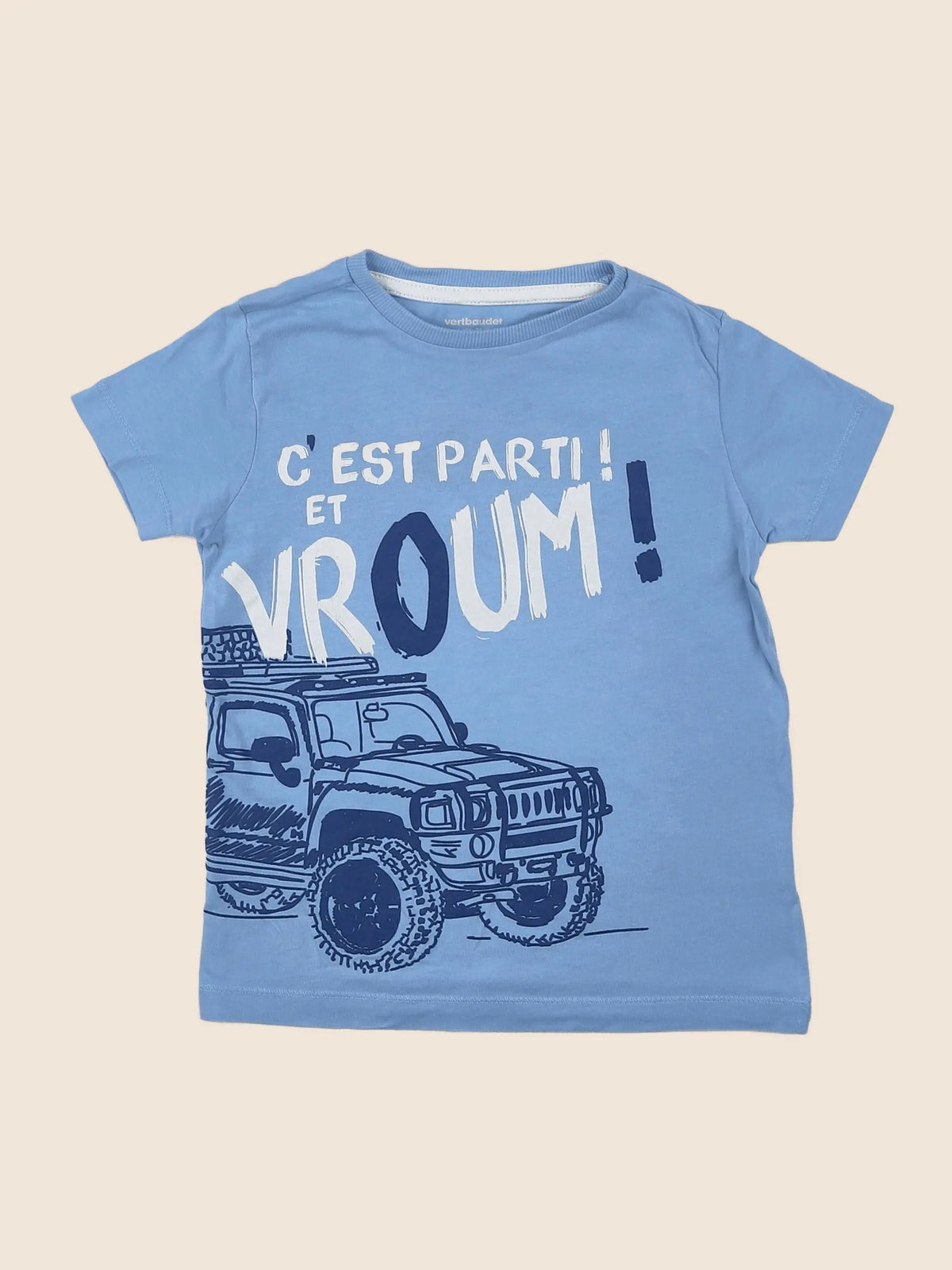 Vertbaudet - tee-shirt bleu - 3 mois