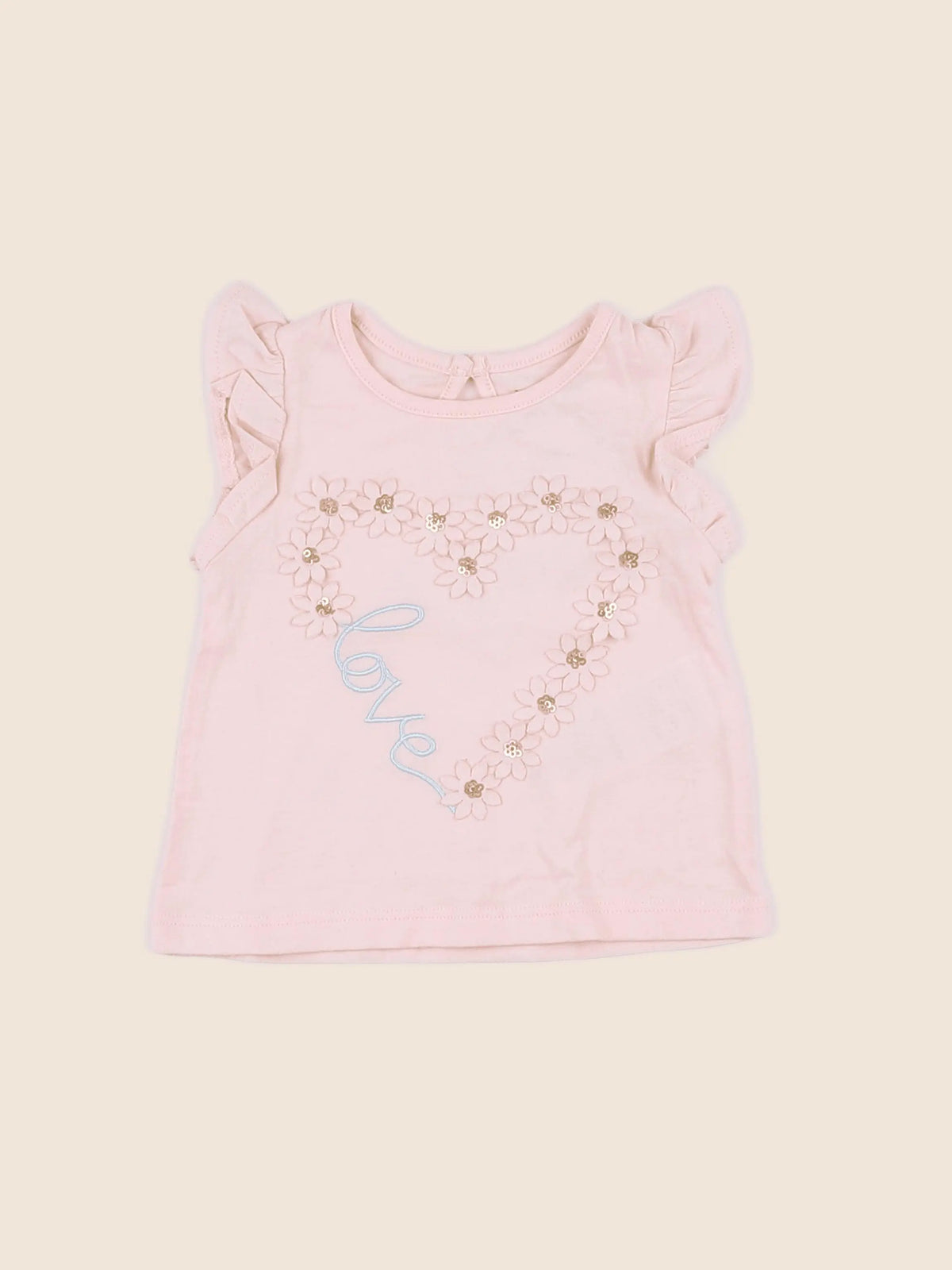 Vertbaudet - tee-shirt rose (état neuf) - 3 mois