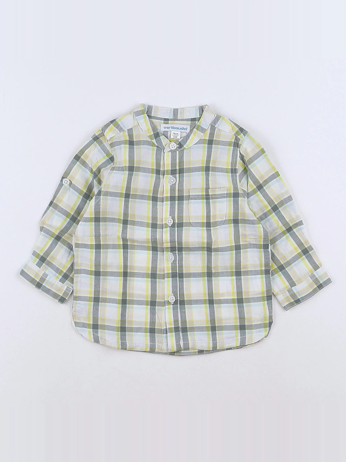 Vertbaudet - chemise multicolore - 12 mois