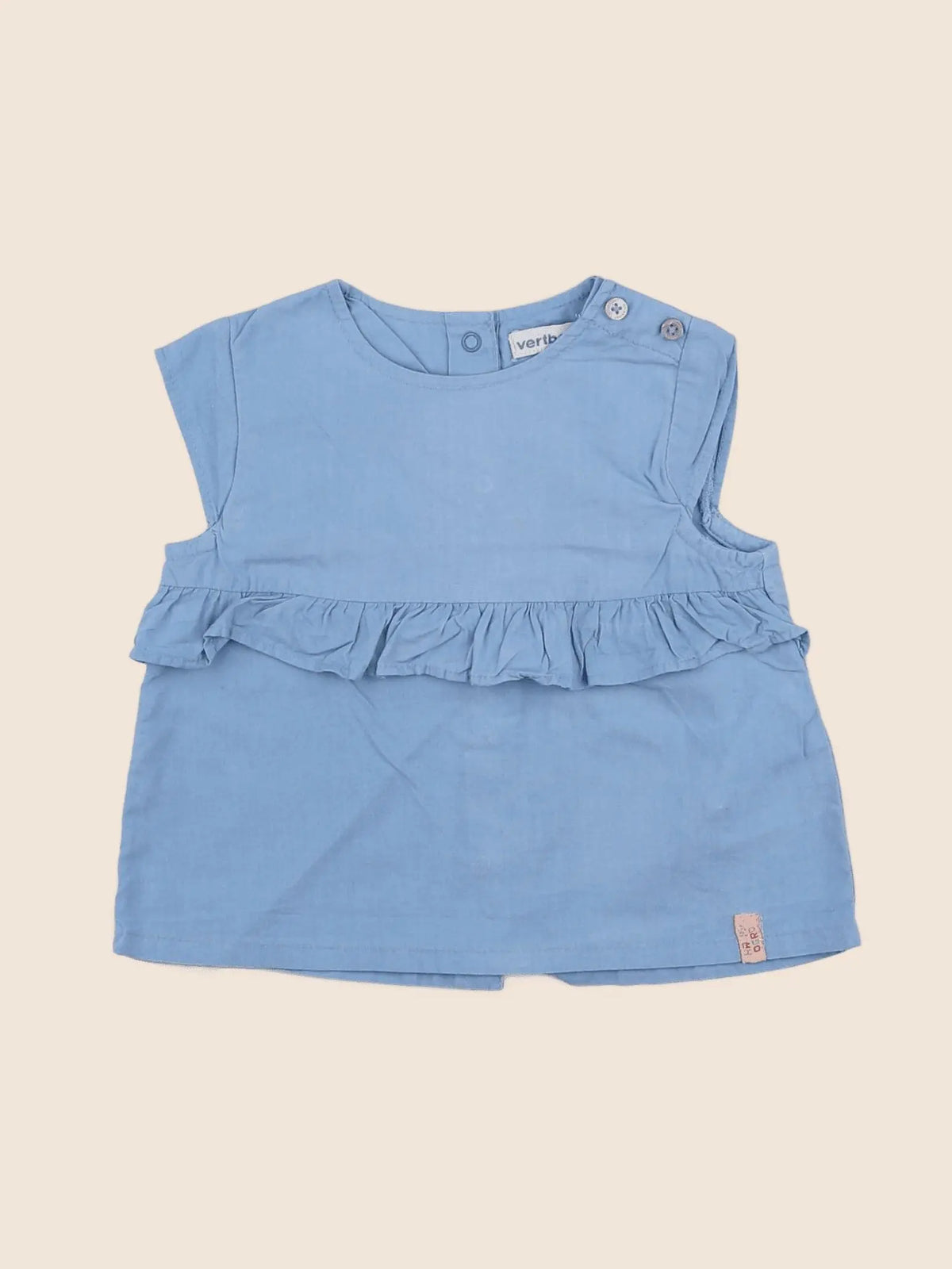 Vertbaudet - blouse bleu - 6 mois